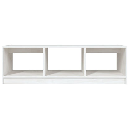 Mesa De Centro De Madera Maciza De Pino Blanco 110x50x34 Cm_3