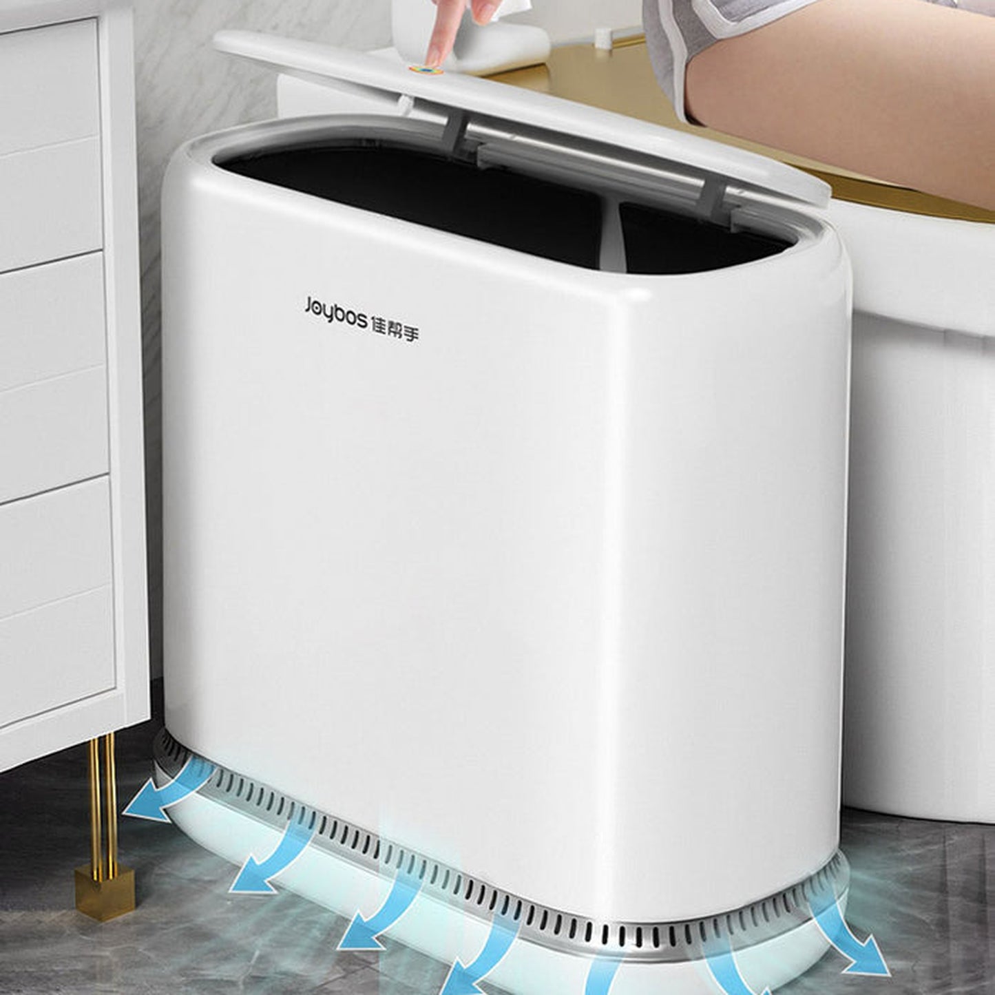 Joybos Cubo Grande Con Ajuste A Presión Blanco 12,5l_4