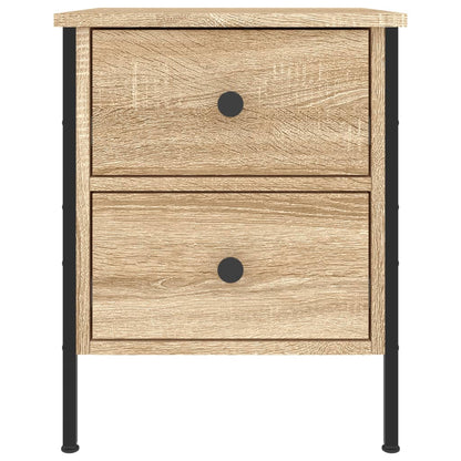 Mesita De Noche Madera De Ingeniería Roble Sonoma 40x42x50 Cm_3