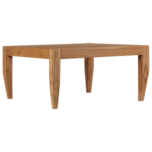 Mesa De Centro Madera Maciza De Acacia Marrón 80x80x41 Cm_0