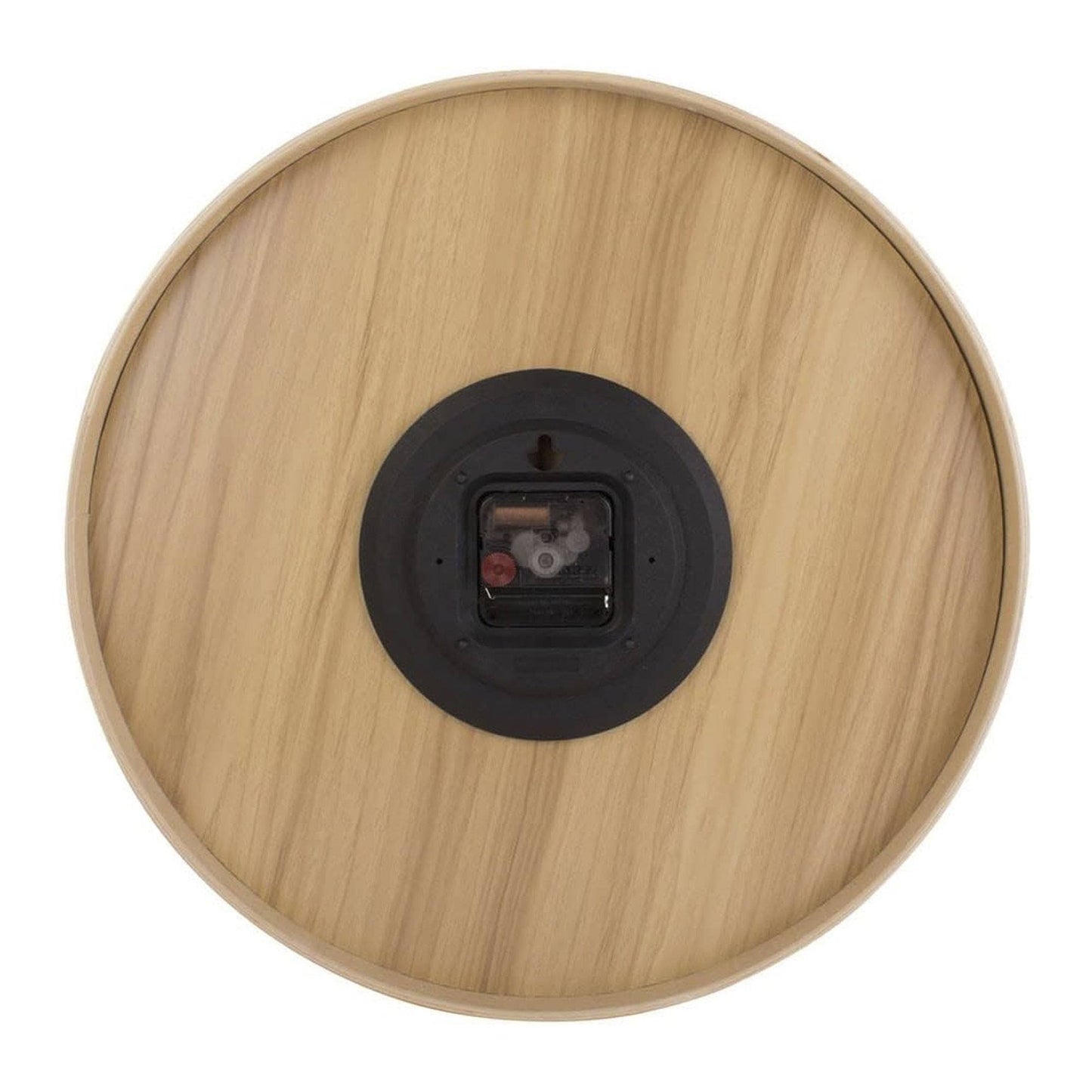 Well Home Reloj De Pared De Madera Aspecto Moderno Color Marrón Oscuro Ø38x5 Cm_2