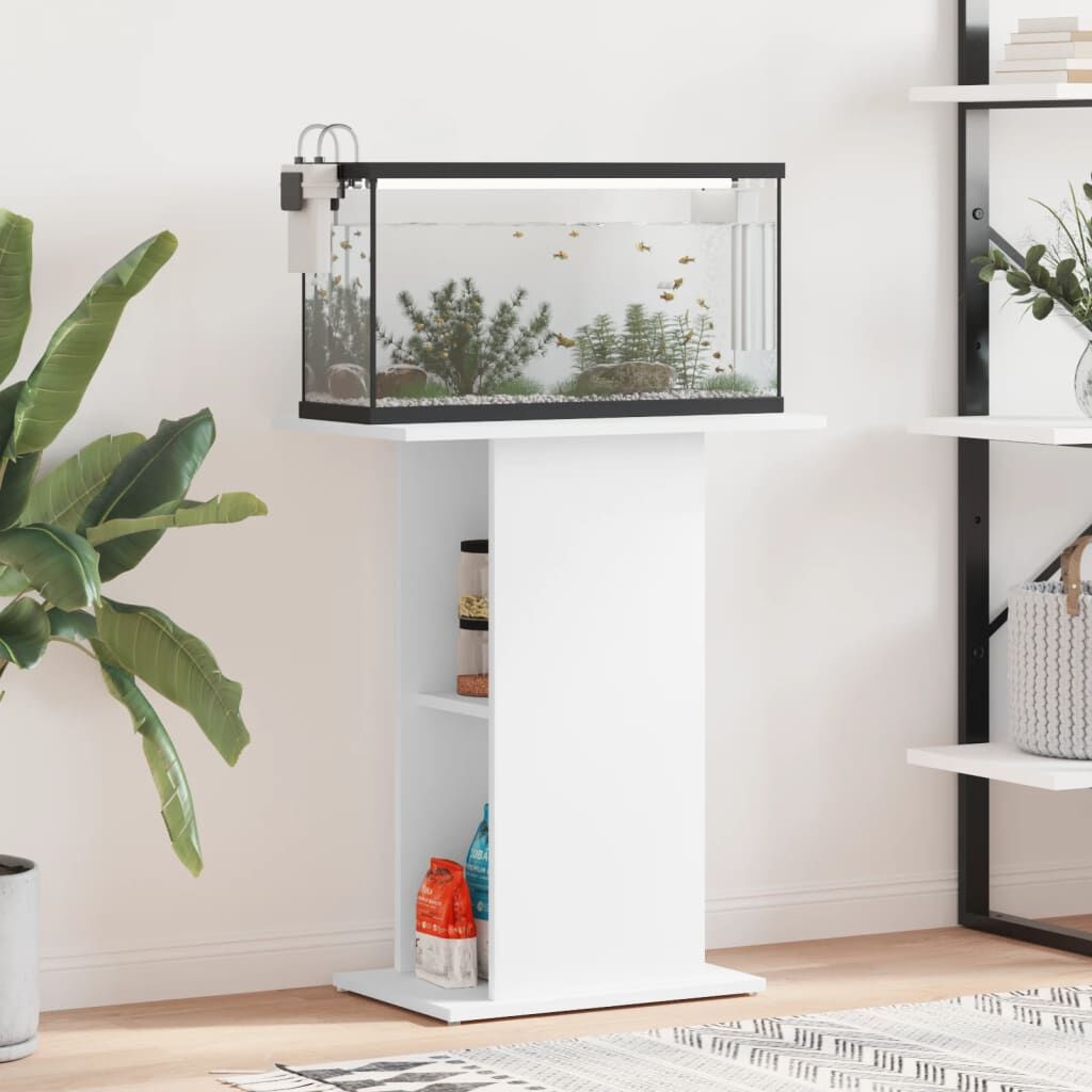 Vidaxl Soporte Para Acuario Madera De Ingeniería Blanco 60,5x36x72,5cm_1