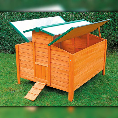 Gallinero Grande Para Exterior - Capacidad Para 8-12 Gallinas - Gallinero Calgary De Madera Con Cuatro Ponederos_2