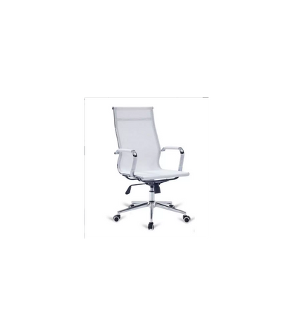 Silla De Oficina Niza Alta Con Malla, Altura Regulable Acabado En Blanco. 54cm(ancho ) 101_0