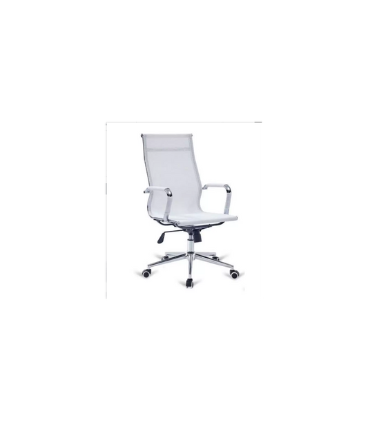 Silla De Oficina Niza Alta Con Malla, Altura Regulable Acabado En Blanco. 54cm(ancho ) 101_0