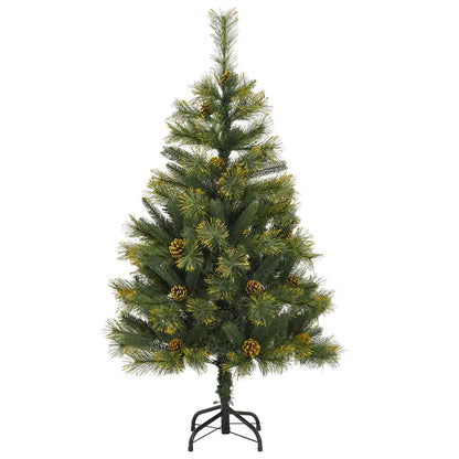 Vidaxl Árbol Navidad Artificial Con Bisagras 150 Led Y Bolas 120 Cm_4