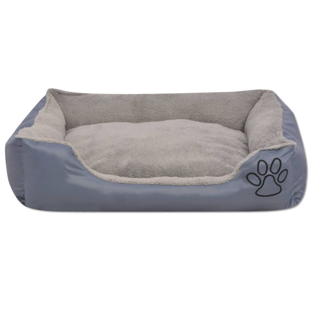 Vidaxl Cama Para Perro Con Cojín Acolchado Talla L Gris_2