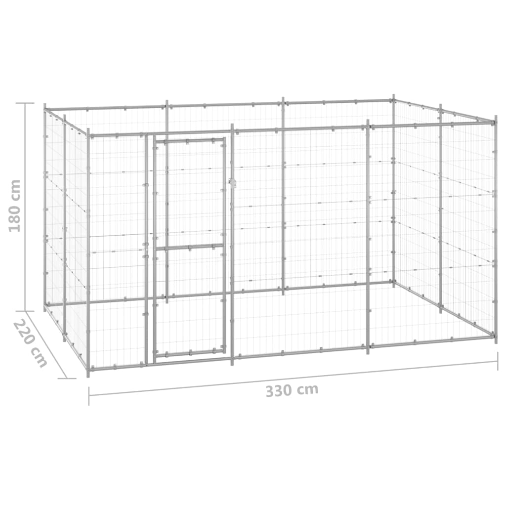 Perrera De Exterior De Acero Galvanizado 7,26 M²_5