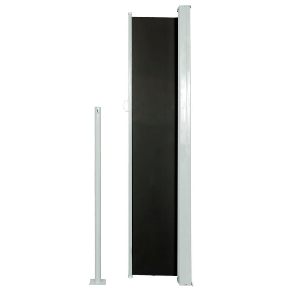 Vidaxl Toldo Lateral Retráctil De Jardín Negro160x300 Cm_3