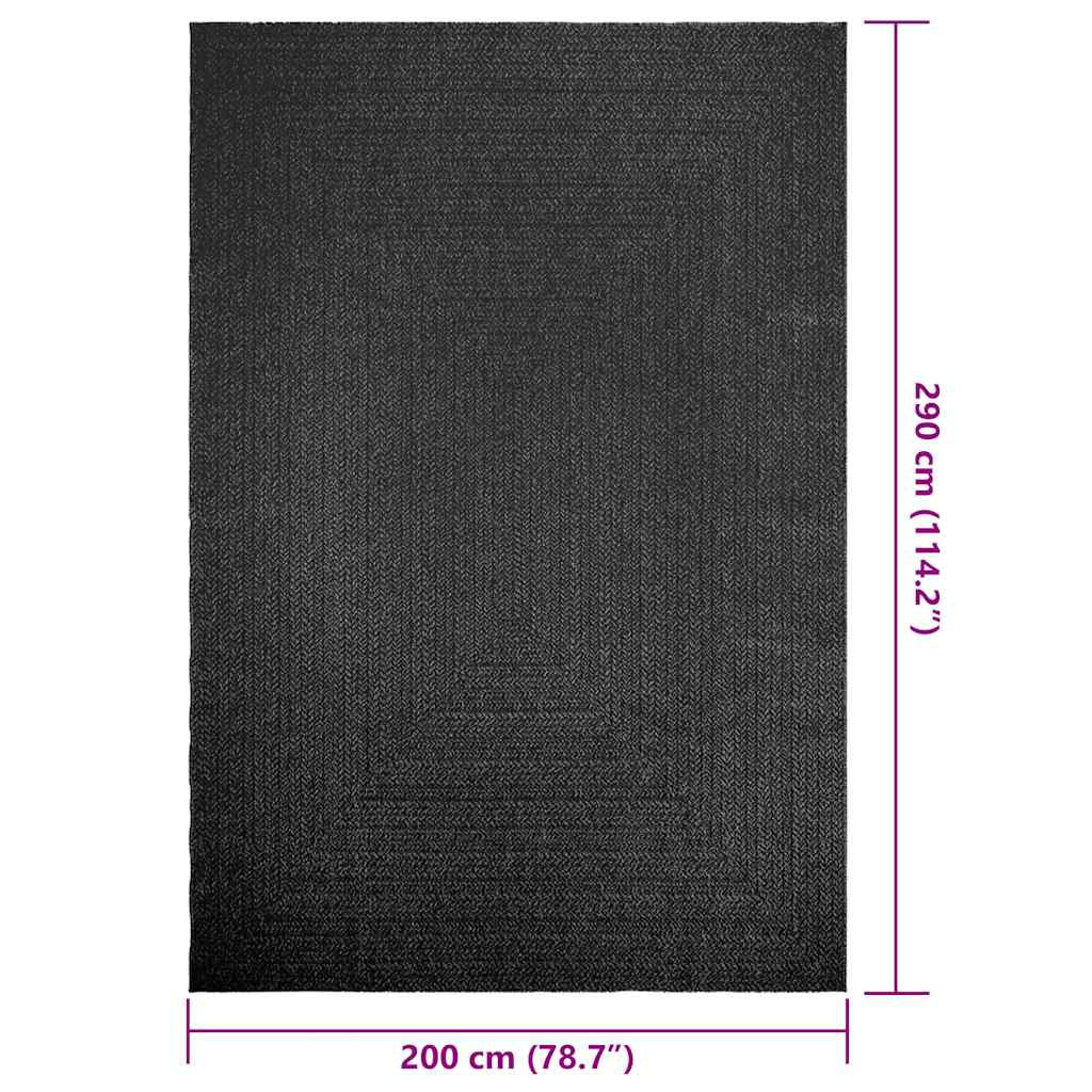 Vidaxl Alfombra Zizur Apariencia Yute Interior Exterior Antracita_2