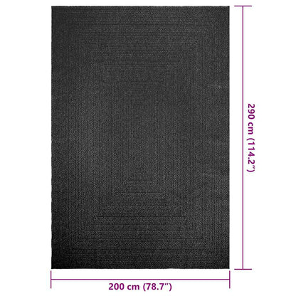 Vidaxl Alfombra Zizur Apariencia Yute Interior Exterior Antracita_2