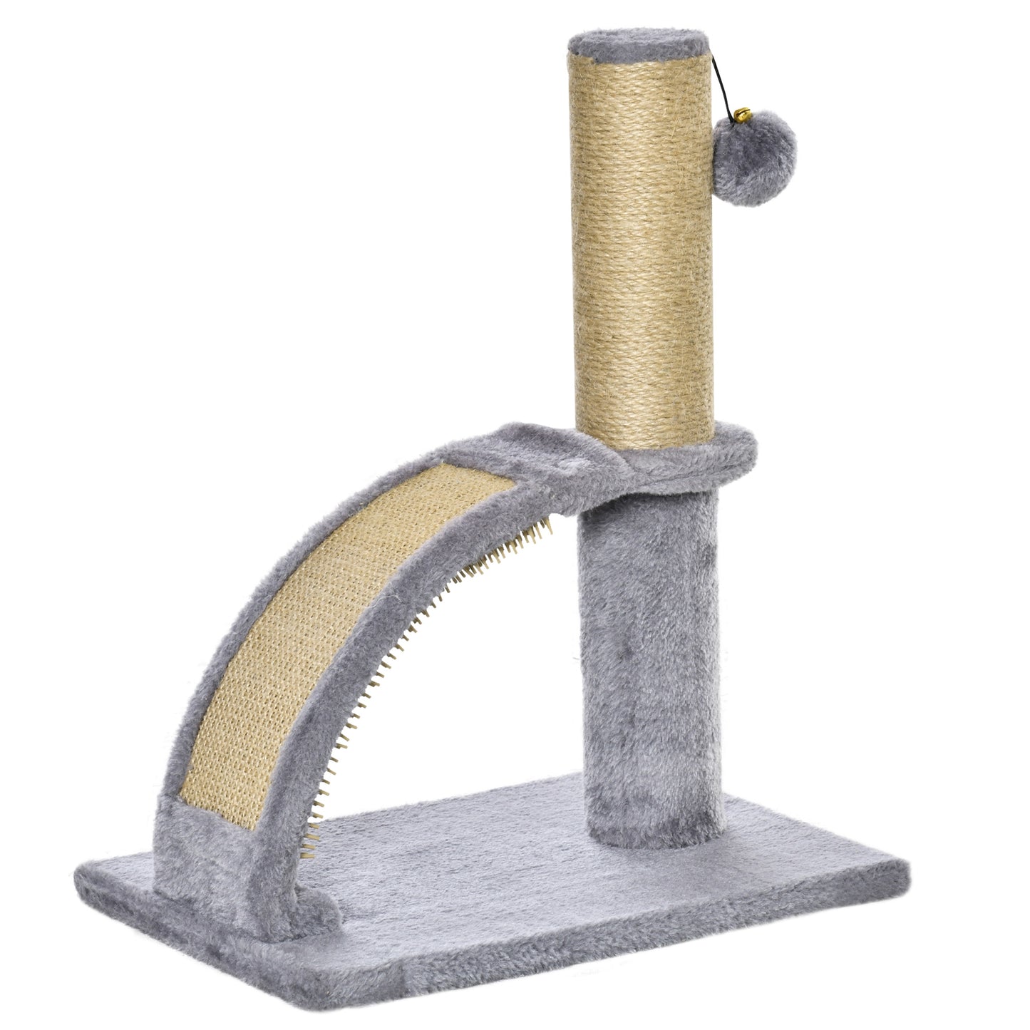 Pawhut Árbol Rascador Para Gatos Altura 43 Cm Con Tabla Para Rascar Gris_0