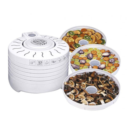 Deshidratador Alimentos, 5 Bandejas, Seca Frutas, Verduras, Carne, Hierbas, Sin Bpa Mpm Msg-01 Blanco