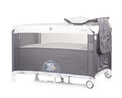 Cuna De Viaje Con Dosel Y Cambiador Palace Dino Grey_2