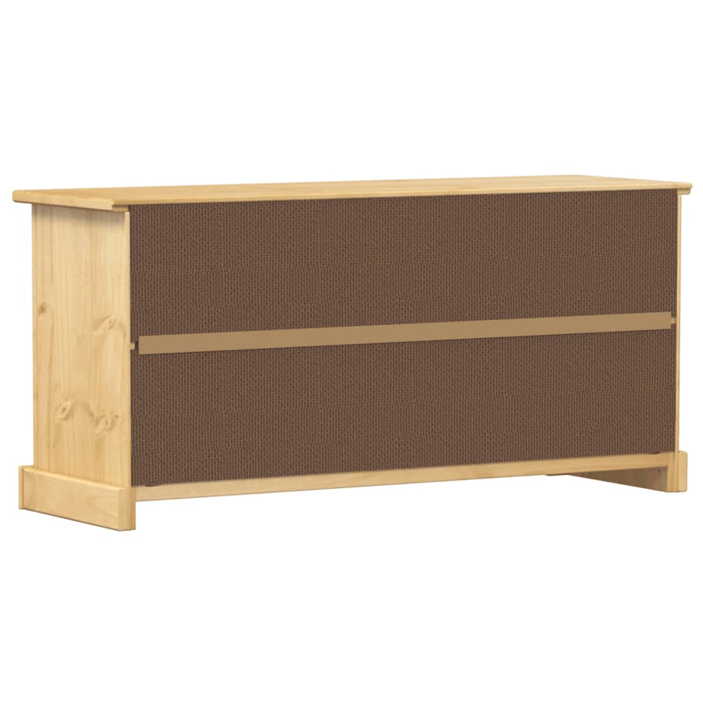 Mueble Zapatero Corona Madera Maciza De Pino 99x32x47 Cm / Vetonek_4