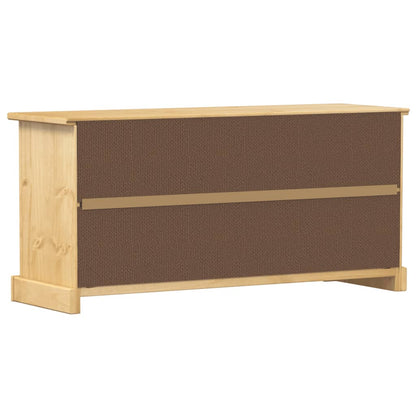 Mueble Zapatero Corona Madera Maciza De Pino 99x32x47 Cm / Vetonek_4