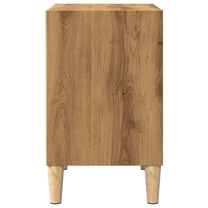 Mesita De Noche Madera De Ingeniería Roble Artisian 40x30x50 Cm_3