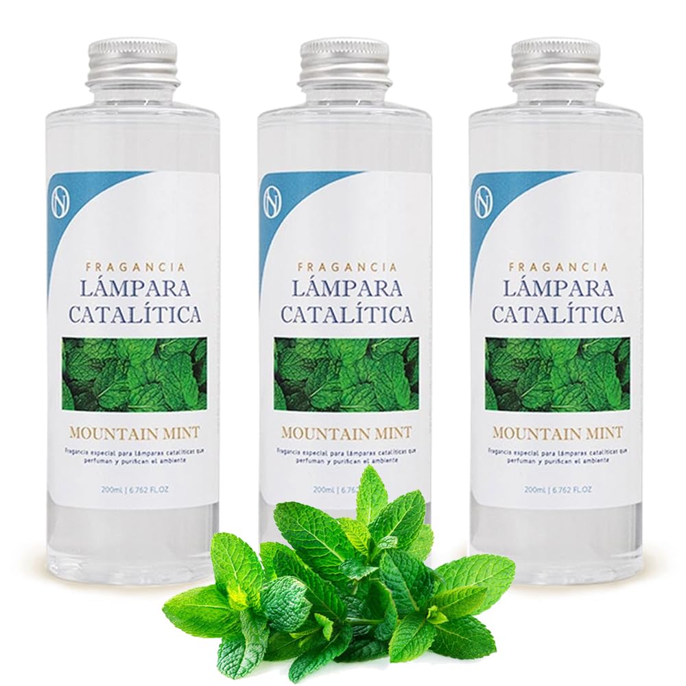 Pack 3x Fragancia Para Lámpara Catalítica 500ml: Aroma Mountain Mint - Disfruta De Tu Aroma Favorito Durante Más Tiempo_0
