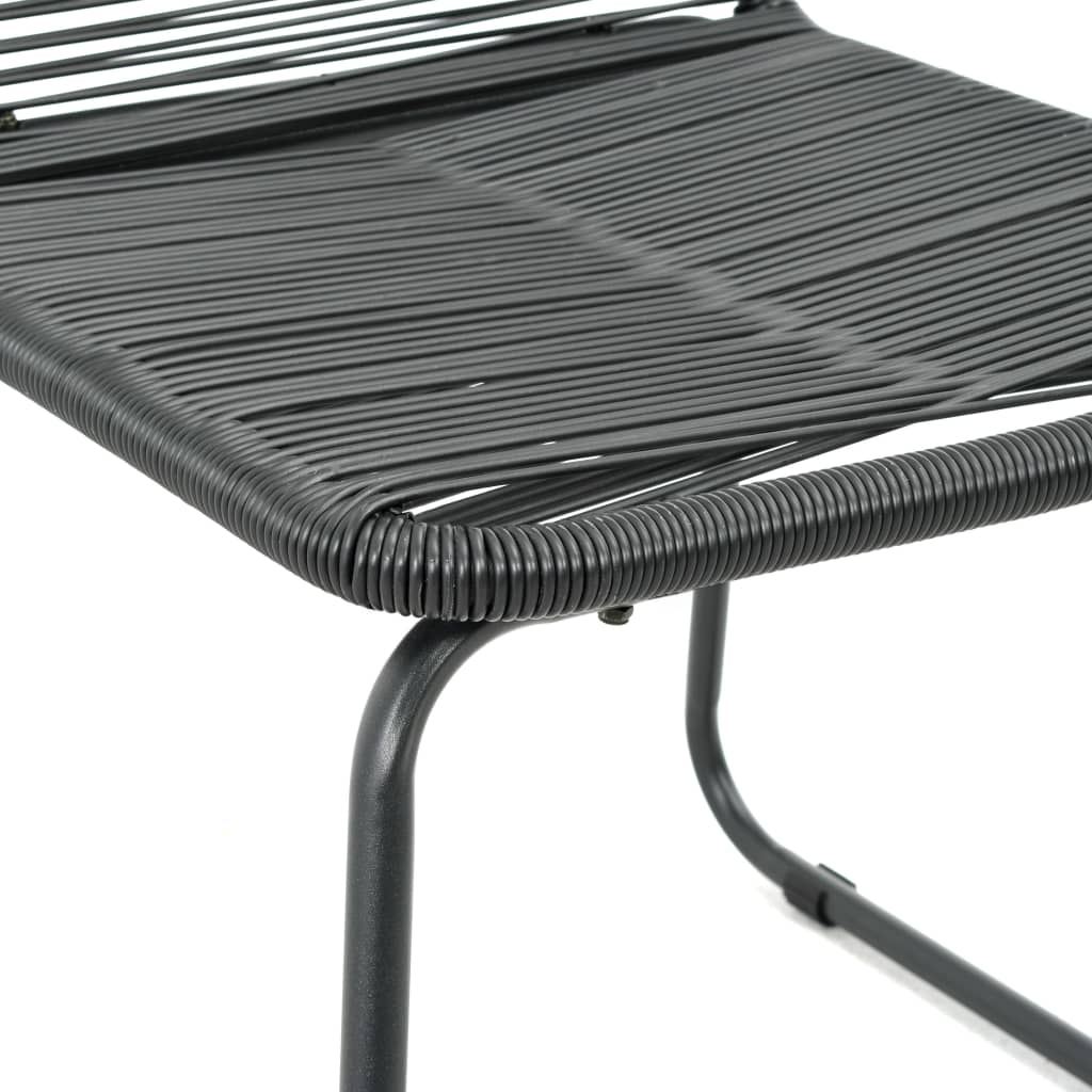 Vidaxl Set De Comedor De Jardín De 5 Piezas Pvc Ratán Negro Y Marrón_5