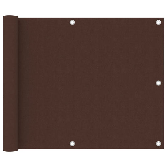 Vidaxl Toldo Para Balcón Tela Oxford Marrón 75x500 Cm_0