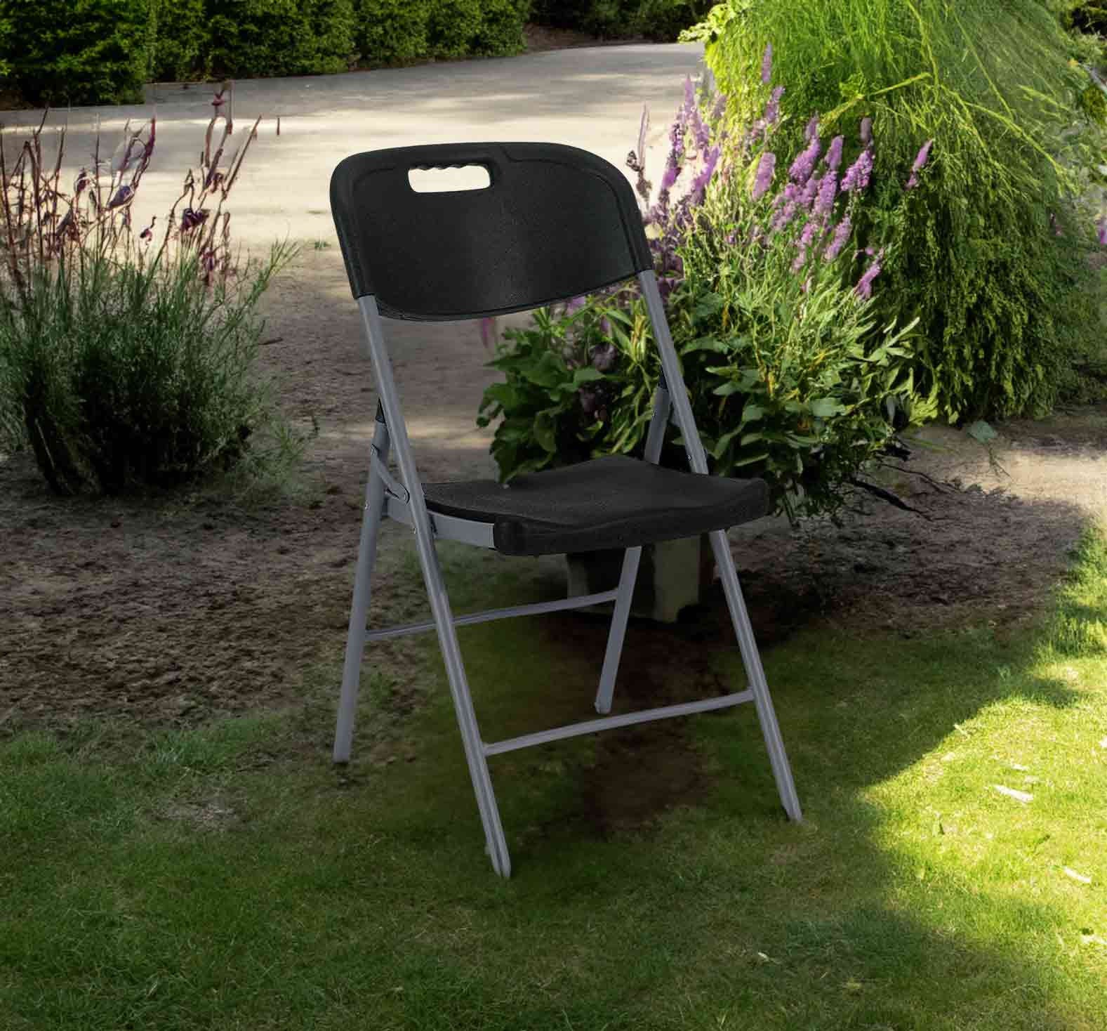 Silla Plegable Con Asa Negra 47x58x87cm 7house_5