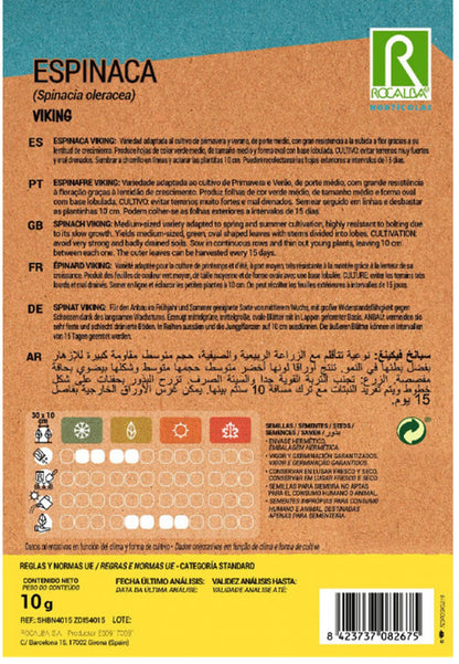 Semillas Espinaca Viking 10g