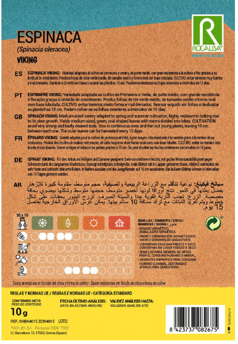 Semillas Espinaca Viking 250g_1