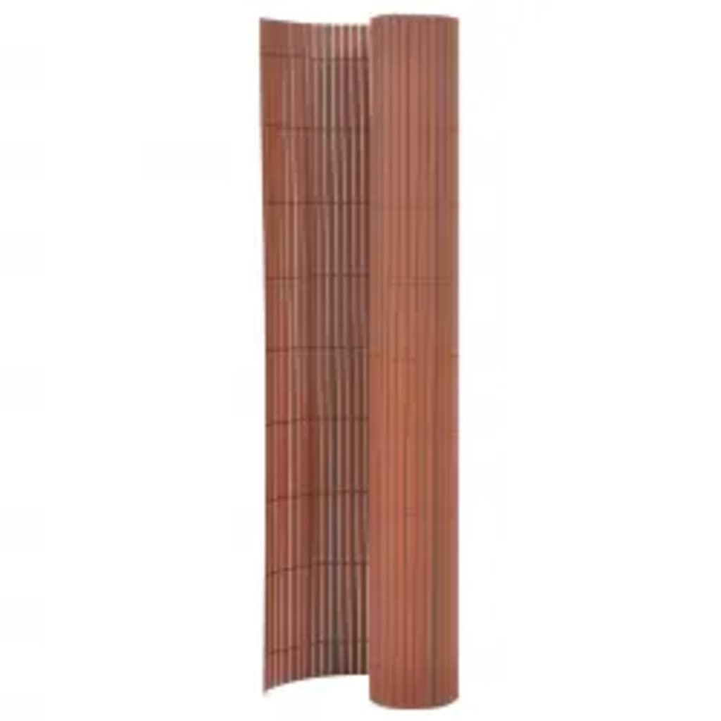 Valla De Jardín Doble Cara Marrón 110x400 Cm / Vetonek_1
