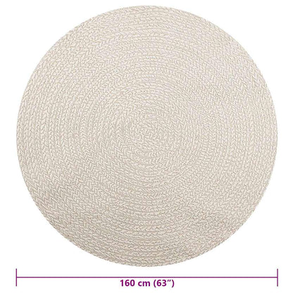 Vidaxl Alfombra Zizur Aspecto Yute Interior/exterior Crema Ø 160 Cm_2