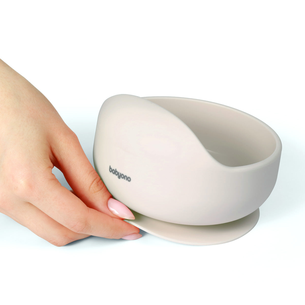 Bowl Silicona Con Ventosa Para Bebés Beige_3