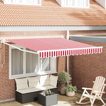 Toldo Retráctil Rojo 300 X 250 Cm Poliéster Y Metal_1