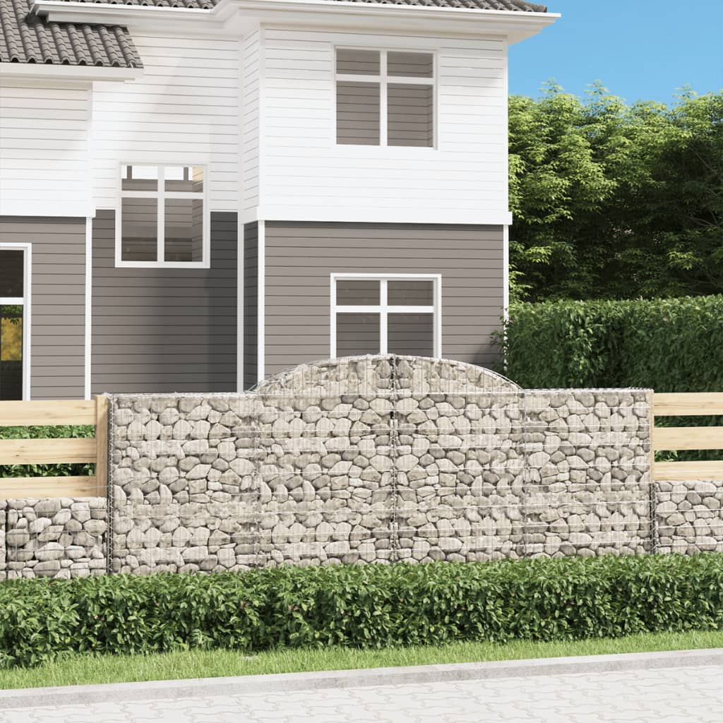 Cestas Gaviones 12 Uds Forma De Arco Hierro 300x50x120/140 Cm_1