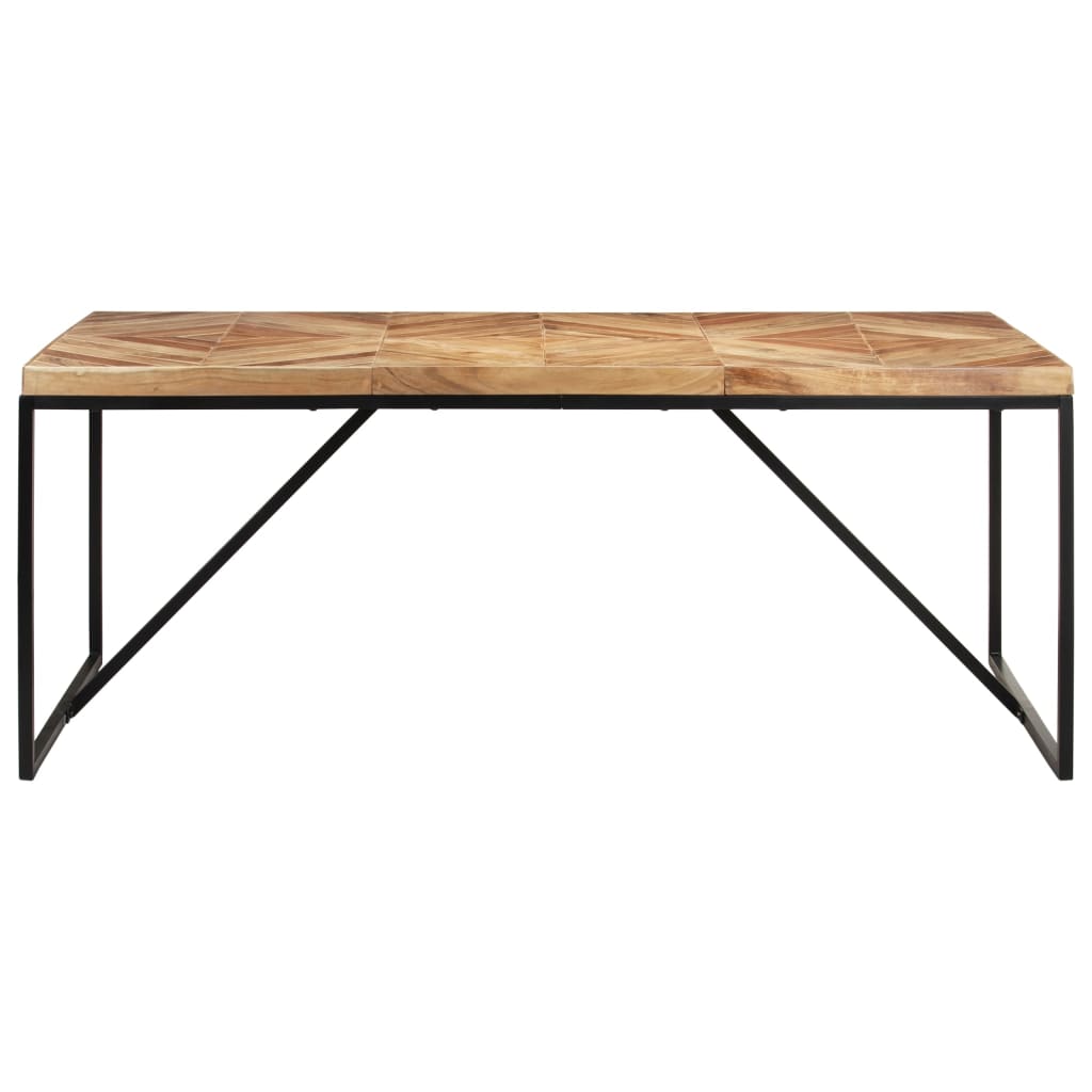 Mesa De Comedor De Madera Maciza De Acacia Y Mango 180x90x76 Cm_0