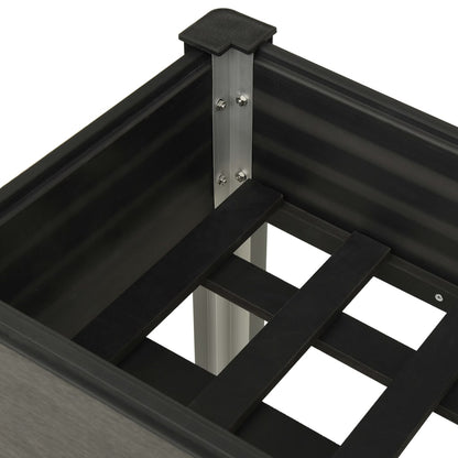 Mesa De Cultivo Para Jardín Wpc Gris 75x40x75 Cm_4
