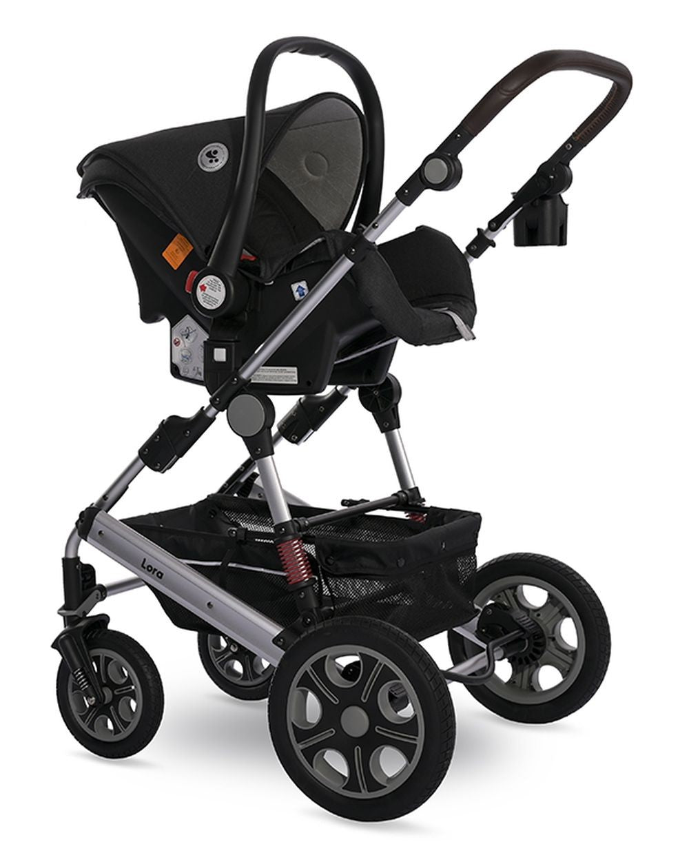 Carro De Bebé Tres Piezas Convertible Lora Hasta 15 Kg Steel Grey_4