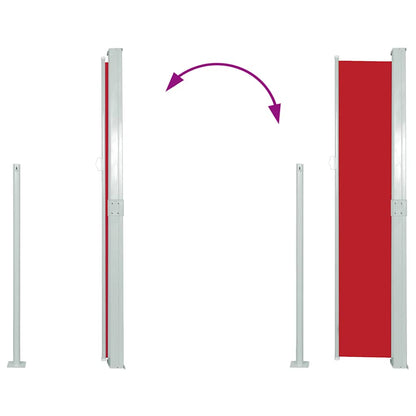 Vidaxl Toldo Lateral Retráctil De Jardín Rojo 170x300 Cm_4