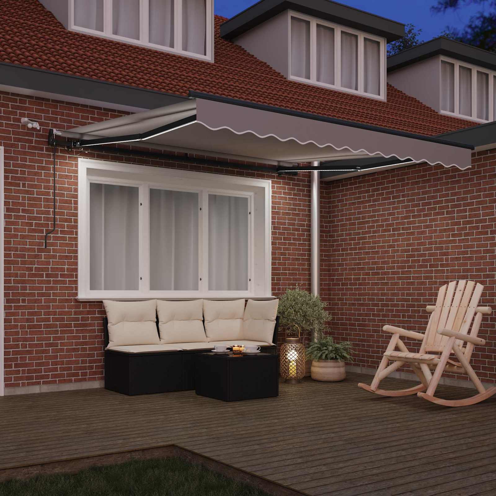 Toldo Retráctil Gris Claro 300 X 250 Cm Poliéster_2