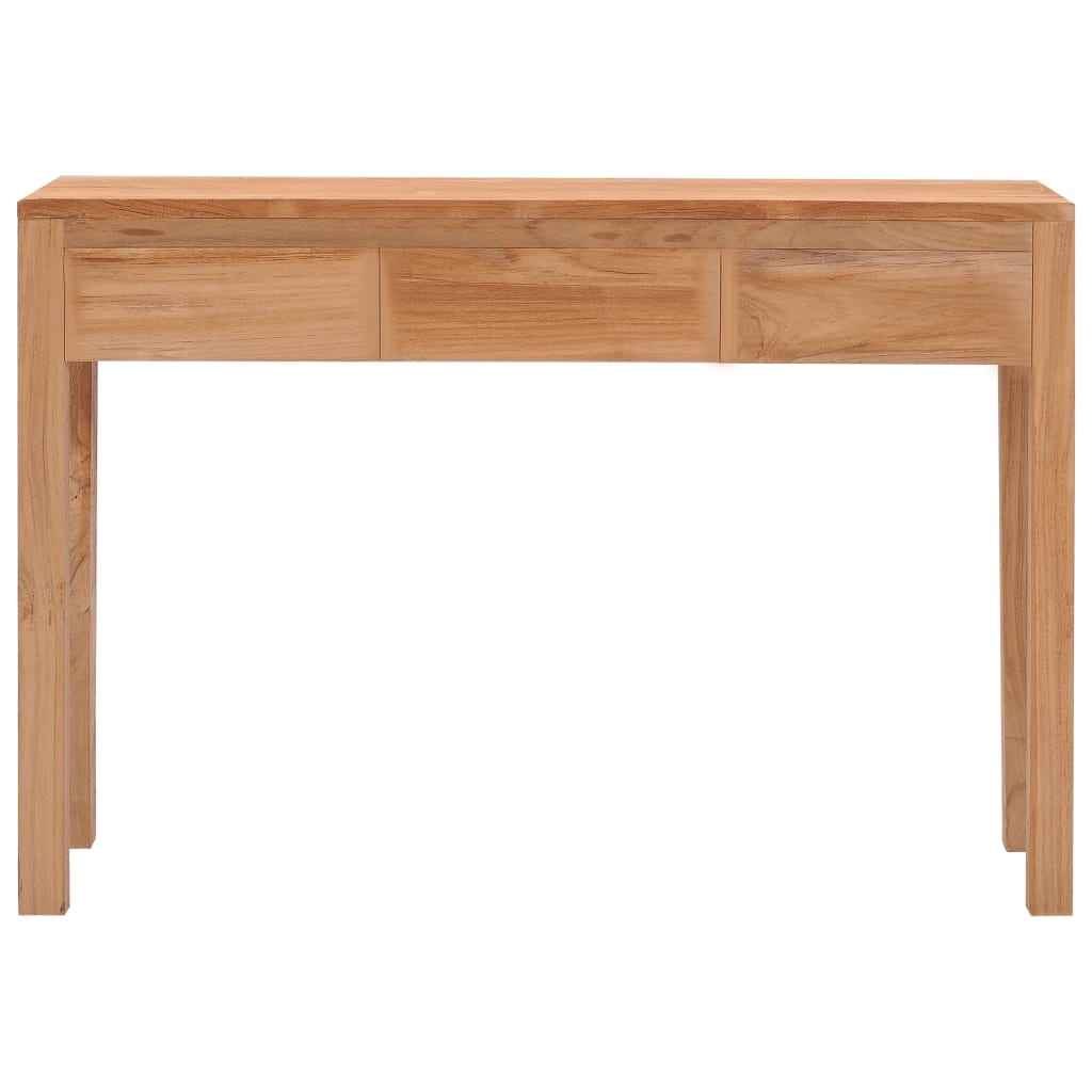 Mesa Consola De Madera Maciza De Teca 110x35x75 Cm_0