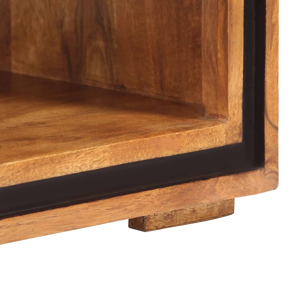 Mesa De Centro De Madera Maciza De Acacia 100x45x33 Cm_4