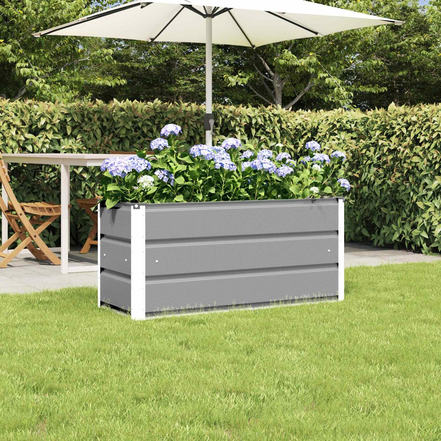 Jardinera Gris Claro 100 X 40 X 45 Cm Acero_1