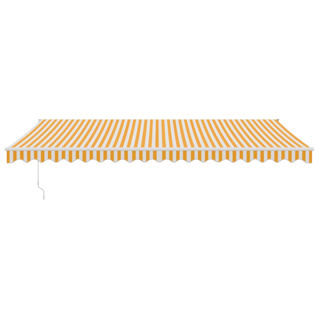 Toldo Retráctil Aluminio Y Tela Amarillo Y Blanco 5x3 M_2