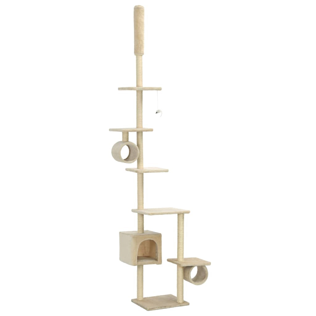 Vidaxl Rascador Para Gatos Con Postes De Sisal Beige 260 Cm_0