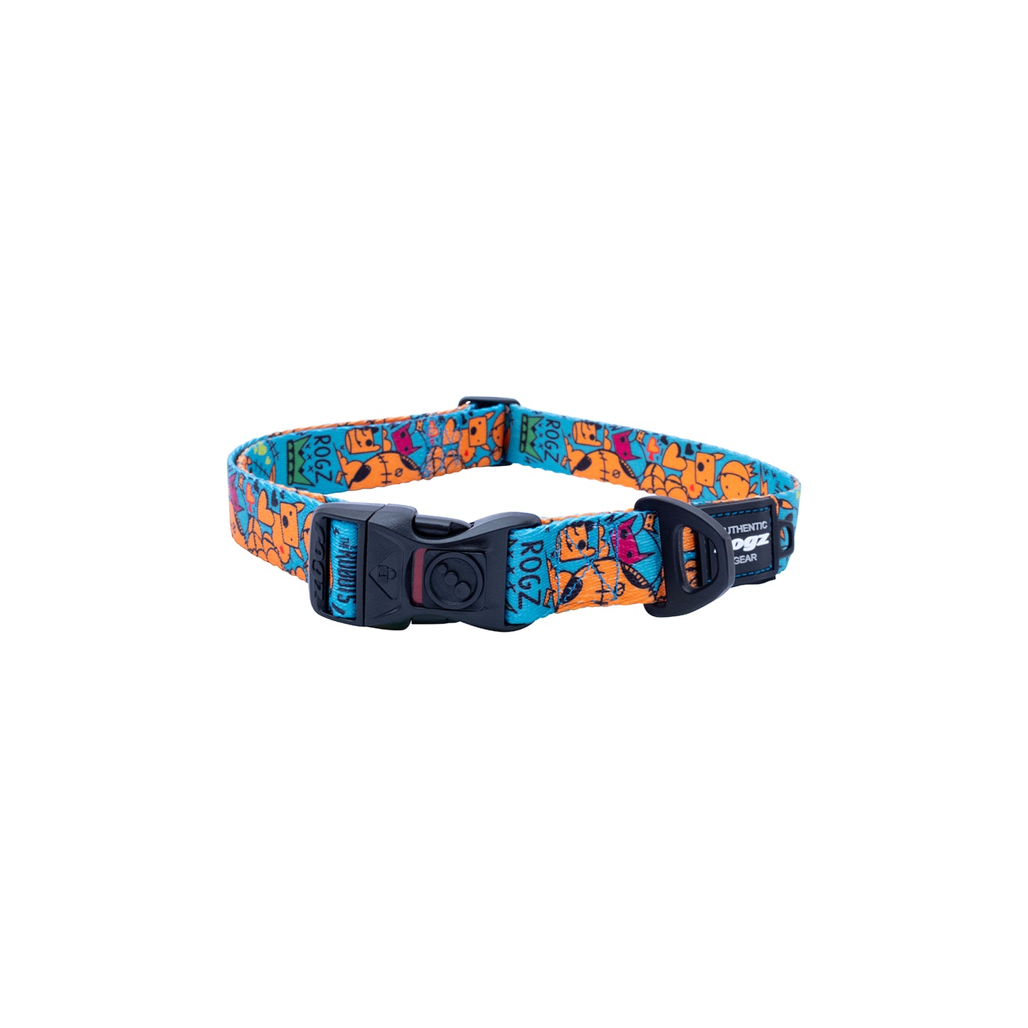 Collar Para Perro, Modelo Fusion De Rogz, Estampado Graffiti Azules. Talla L (21-40kg)_3