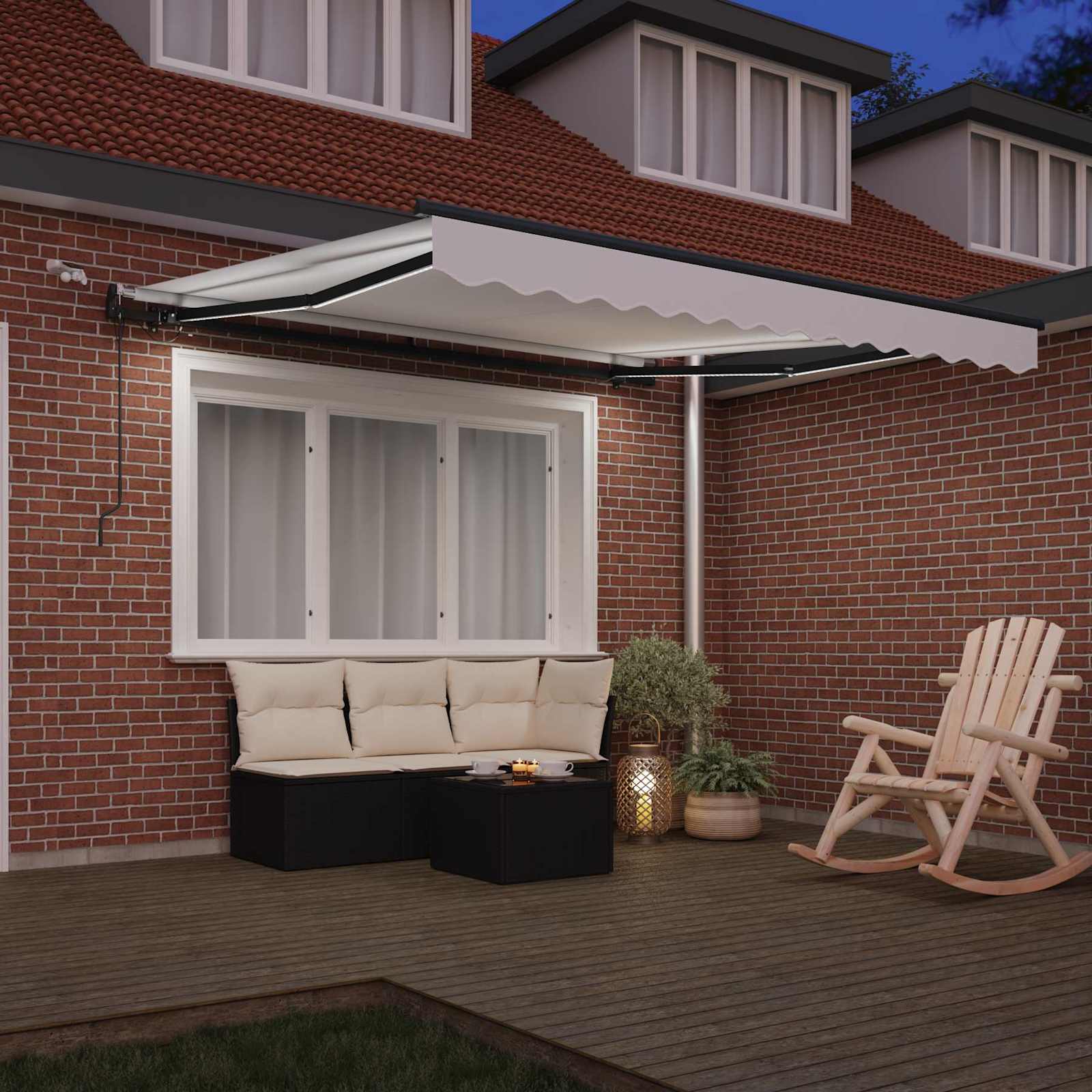 Toldo Retráctil Blanco 350 X 250 Cm Poliéster_2