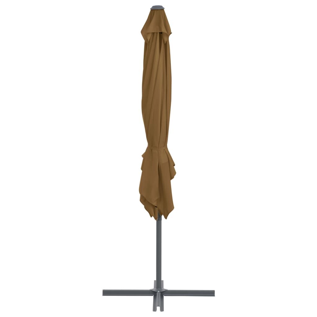 Vidaxl Sombrilla De Jardín Con Base Portátil Gris Taupe_3