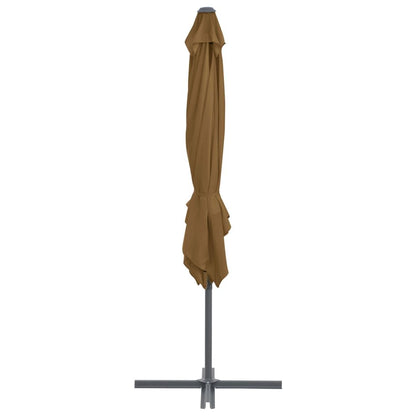 Vidaxl Sombrilla De Jardín Con Base Portátil Gris Taupe_3