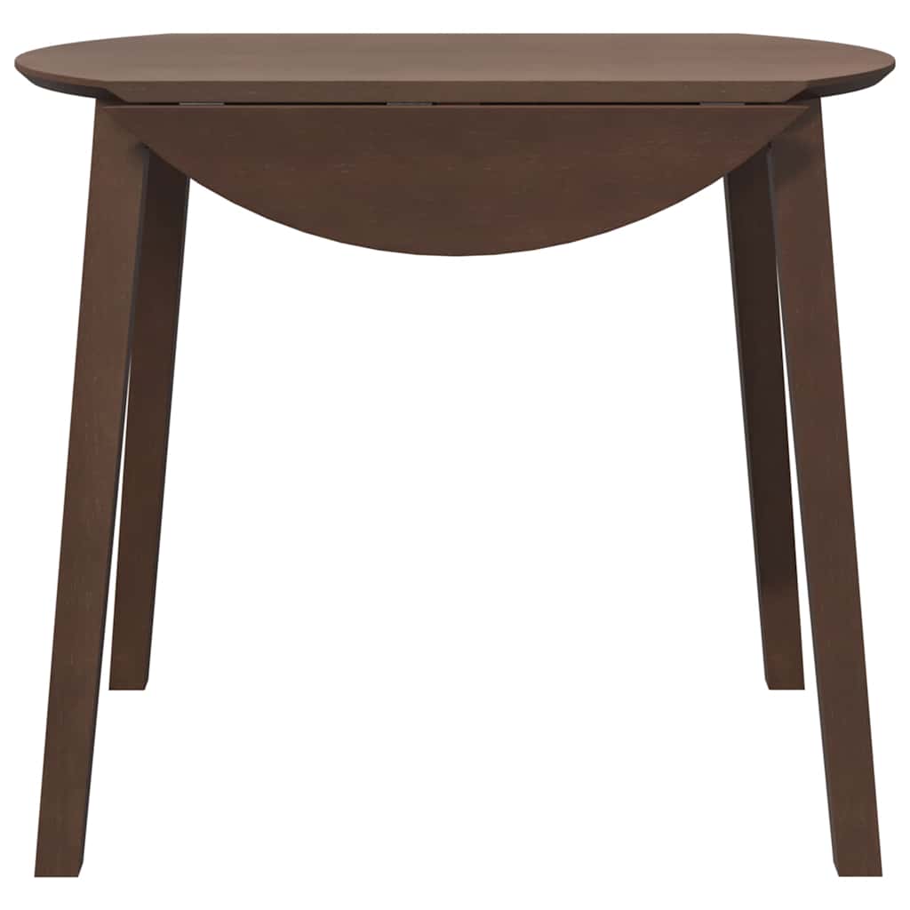 Mesa De Comedor De Madera Maciza De Caucho Marrón_3