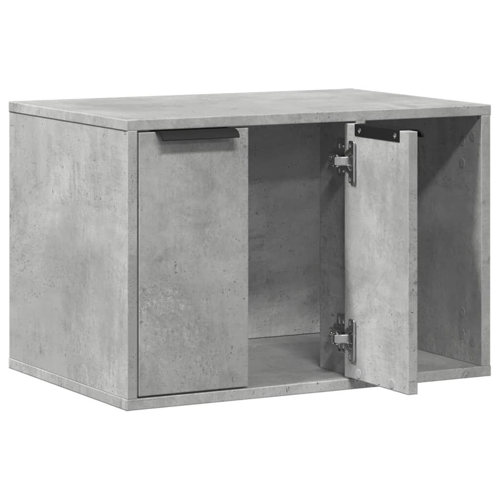 Vidaxl Mueble Arenero Para Gatos Madera Gris Hormigón 60x40x40 Cm_3