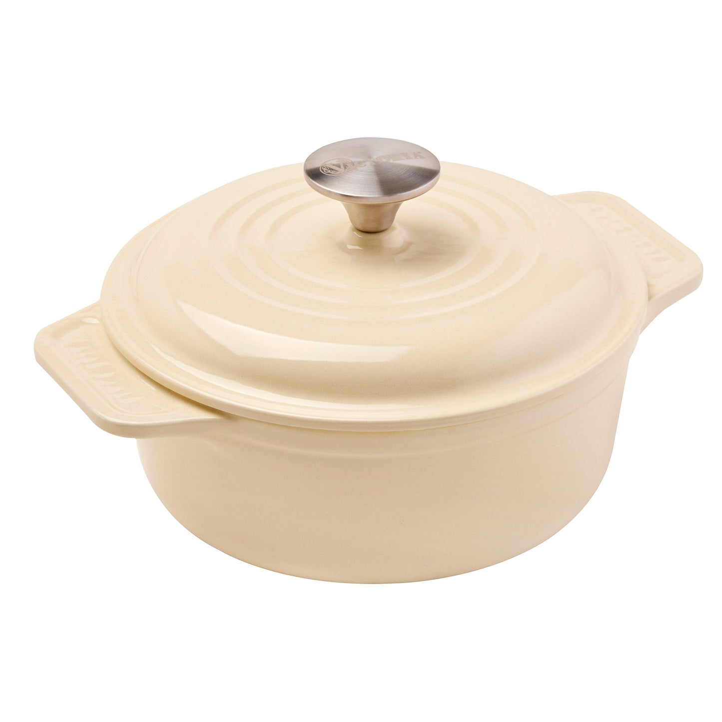 Victoria Horno Holandés Hierro Fundido Esmaltado White Sable Inducción 20cm/ 1,9l_0