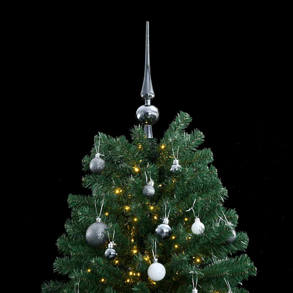 Vidaxl Árbol De Navidad Artificial Con Bisagras 300 Led Y Bolas 180 Cm_1